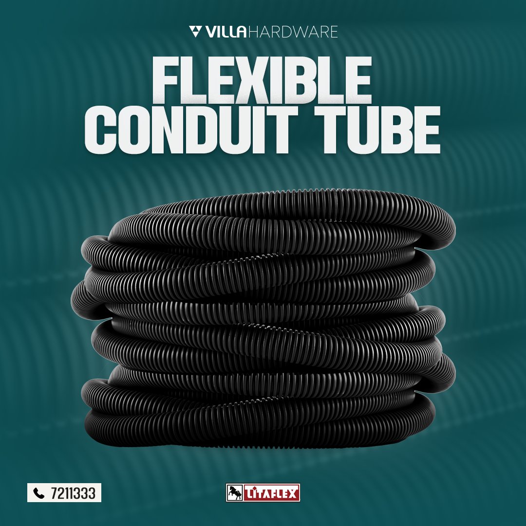 VillaHardwareMV's tweet photo. Litaflex Flexible Conduit Tubes. Durable, Bendable and ideal for any project that requires flexibility.

Now available at Villa Hardware store.
Visit us at Villa Petrol Station, Hulhumale’ Phase 1.

For more details, call 7211333 | 3343155 or write to us at sales@villahardware.mv https://t.co/yXKmauPRC7