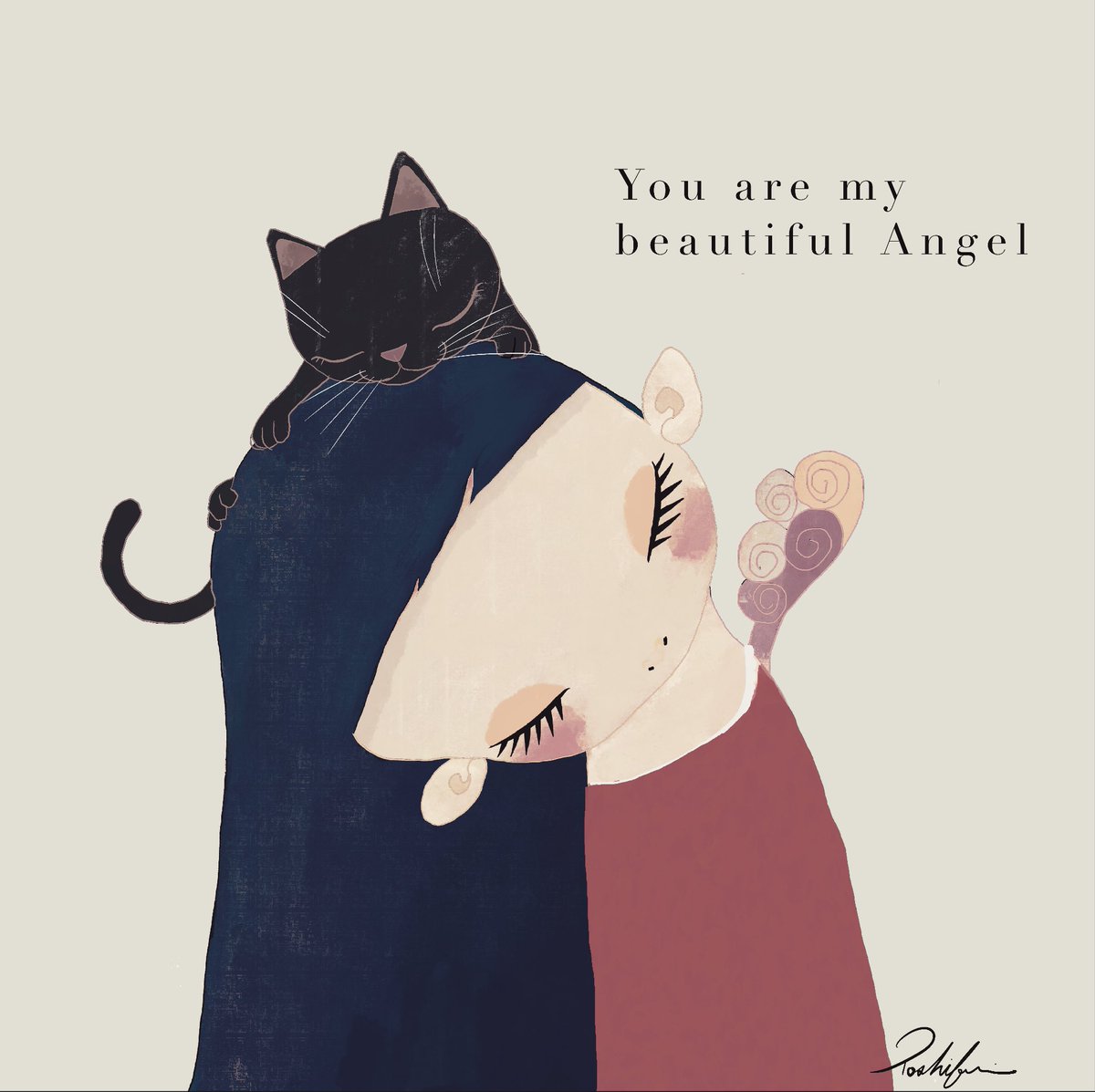 「You are my beautiful Angel.」|🐈‍⬛YOSHIFUMI Art🐈‍⬛のイラスト
