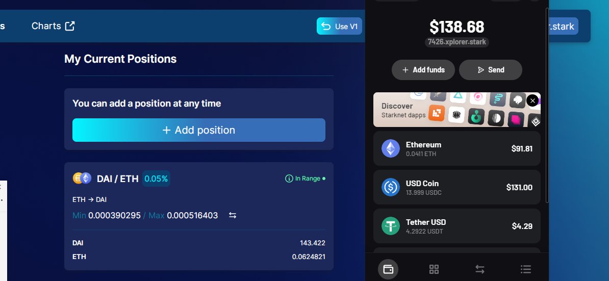fttftx ⌘ (@trmoan12) on Twitter photo 🚀 Just made #mySwapMigration on <a href="/mySwapxyz/">mySwap - Starknet AMM</a>! 🌐
✅ Migrated my funds to mySwap CL
✅ Optimizing my DeFi strategy
✅ Excited about the new efficiency and potential returns!
Here's a glimpse of my journey!
Join me in this DeFi evolution and explore the benefits for yourself! 🌟 🚀 Just made #mySwapMigration on <a href="/mySwapxyz/">mySwap - Starknet AMM</a>! 🌐
✅ Migrated my funds to mySwap CL
✅ Optimizing my DeFi strategy
✅ Excited about the new efficiency and potential returns!
Here's a glimpse of my journey!
Join me in this DeFi evolution and explore the benefits for yourself! 🌟