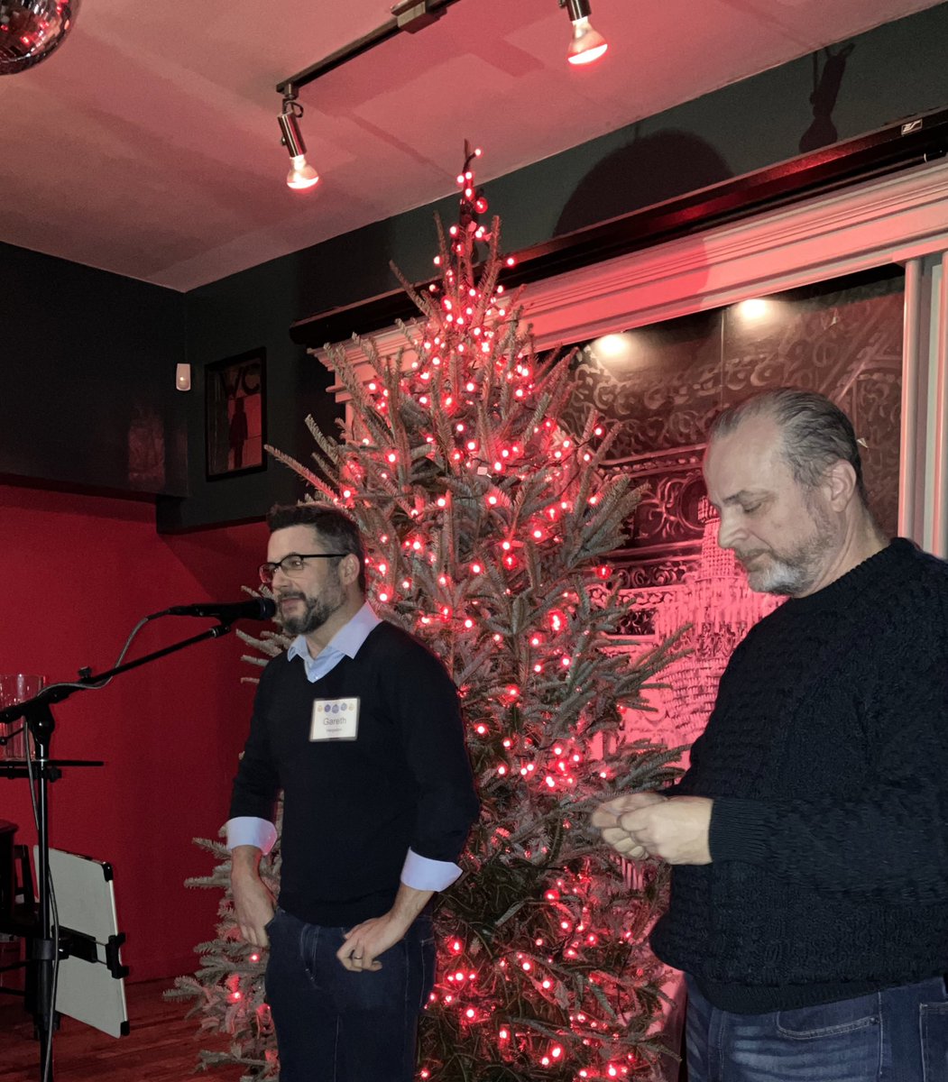IrishBusinessNY's tweet photo. 🙏#MaryO &amp; her team for a lovely🎄 Party @ #AvenueA! 

NYC Singer-Songwriter &amp; @BerkleeCollege’s Chris Murphy https://t.co/yNmuYHXbmk was terrific &amp; helped wish our @SmugglingNun &amp; @ShellQL happy #December birthdays with scone &amp; song! 

Happy &amp; Healthy holidays @IrishBusinessNY! https://t.co/IdT82RdW8N