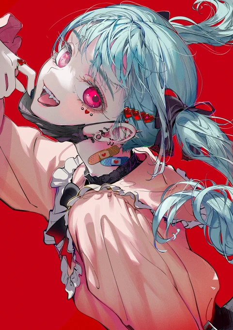 ヴァンパイアのファンアート 実はカラコンまで描いてます
