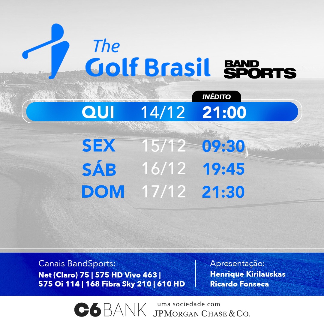 AbgsGolfe's tweet photo. Não perca, no The Golf Brasil ► *A final do Interclubes  entre o Arujá e o Anexo ; *O Torneio da Virada da ABGS * PGA Tour e o LPGA Tour voltam a fazer um torneio conjunto, depois de 24 anos; * E o campeão de major que deu o 4º títulodo Tour Europeu a um jogador do LIV Golf https://t.co/YU9fyxWvL8