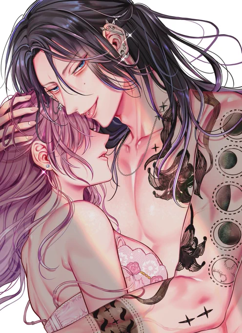 ♡バーで会える悪い男くん♡
オパールCOMICSさんの『オレのもんになっちゃえば?危険な男からはもう抜け出せない、ピアス&amp;タトゥー男子アンソロジー』に読切「執愛ヘリックス」を描かせていただきました。12/15からシーモア先行配信です。 