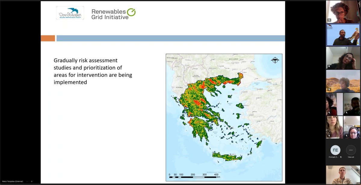 RenewablesGrid's tweet photo. 📢RGI &amp; @ornithologiki (BirdLife 🇬🇷) hosted a workshop on measures to reduce bird mortality around the electricity grid⚡️

🔑 Topics: guidelines on risk mitigation, sensitivity mapping &amp; increased collaboration w/ civil society. 

More info &amp; materials👉https://t.co/rjZnimdAz4 https://t.co/1Jurb5l9Ih