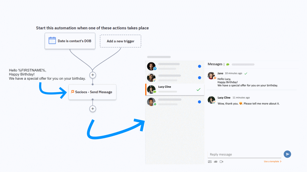 sociocs's tweet photo. We are excited to introduce the ActiveCampaign app, allowing you to send Sociocs messages directly from ActiveCampaign automations. With this integration, you can use ActiveCampaign for automation and manage conversations in the Sociocs inbox.

https://t.co/k8lOYrEynz https://t.co/vg8ItBKdQN
