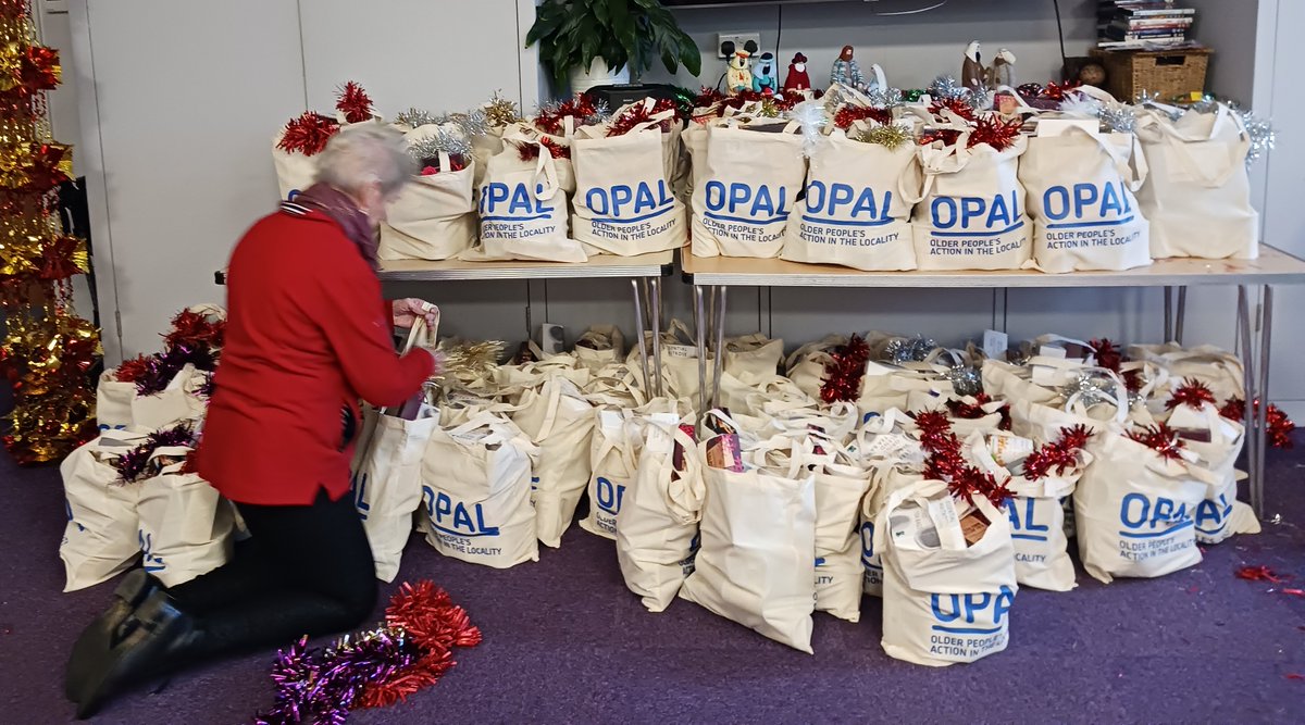 Thank you very much to our volunteers who came in and helped us pack 80 Christmas hampers! These hampers will be going to our oldest members as a Christmas gift from OPAL. We hope this brings some Christmas cheer over the festive period!