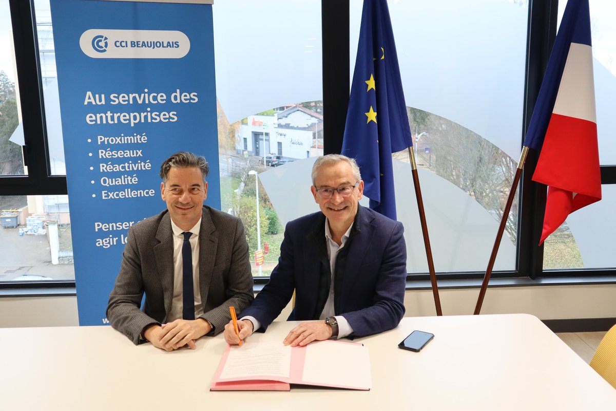 🖊️CCI Beaujolais et GRETA CFA du Rhône signent un partenariat pour le développement de l’alternance en entreprise.

#formation #emploi #métier #recrutement #entreprises #avenir #beaujolais