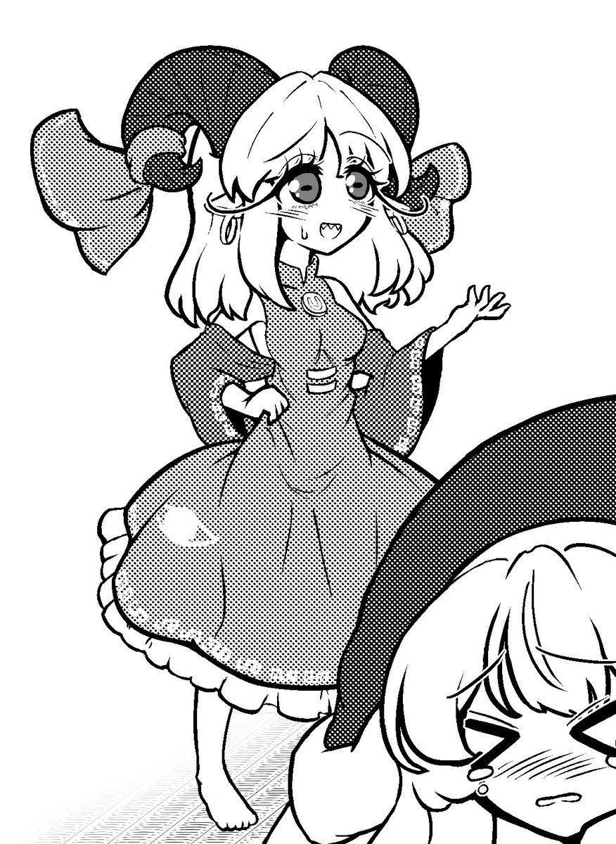 これは過去の合同誌と個人誌で描いた尤魔ちゃんです( ˙꒳˙  )かわいいの塊がよォ #饕餮尤魔 #東方Project