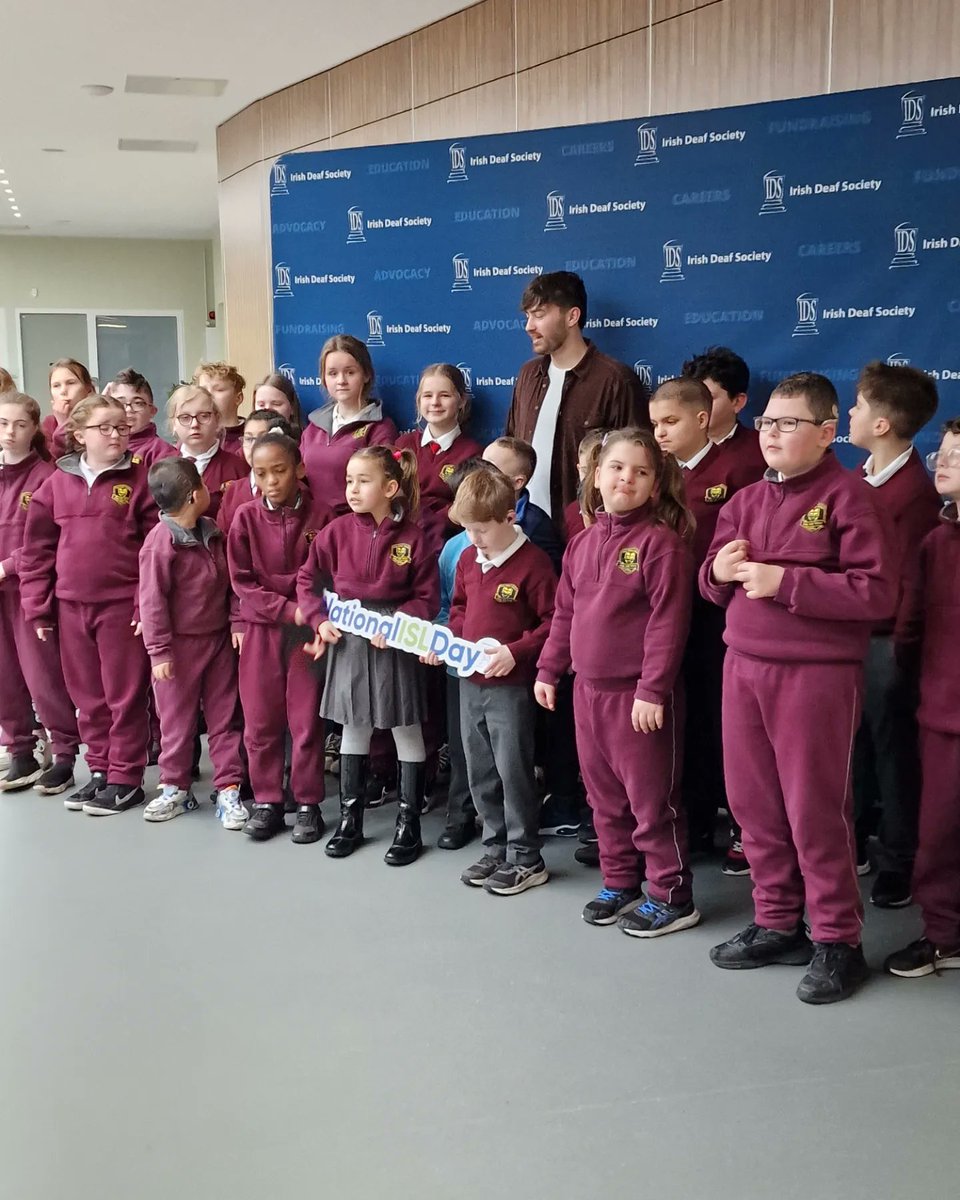 Happy ISL day to all our registrants interpreters, Deaf interpreters, and our #ISL users. seeing the children from @holyfamilydeafschool representing themselves on @rtenews, the @madbrothers.bakery with their blue cakes, the model of St. Joseph's.#irishdeafcommunity #happyislday