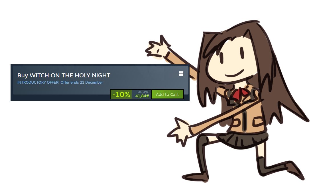 dailyarturia's tweet photo. BREAKING: person who smugly commented "no pc i sleep" on dailyarturia's mahoyo tweets loses last excuse to not buy critically acclaimed internationally bestselling visual novel Witch on the Holy Night out now on steam (as well as ps4 and switch) #MAHOYOSWEEP https://t.co/3YhOngH6Dy