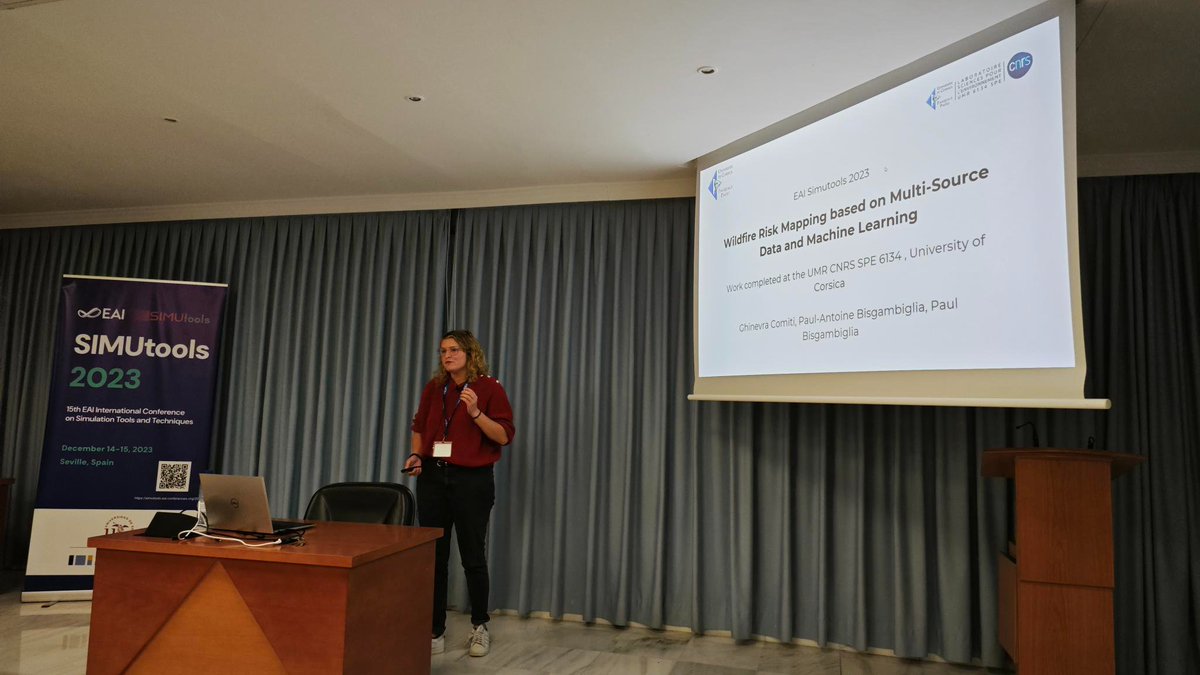 etsii's tweet image. #SIMUTools2023

Chinevra Comiti from University of Corsica @UnivCorse and @CNRS presents their work about #Wildfire #RiskMapping based on #MultiSource #Data and #MachineLearning