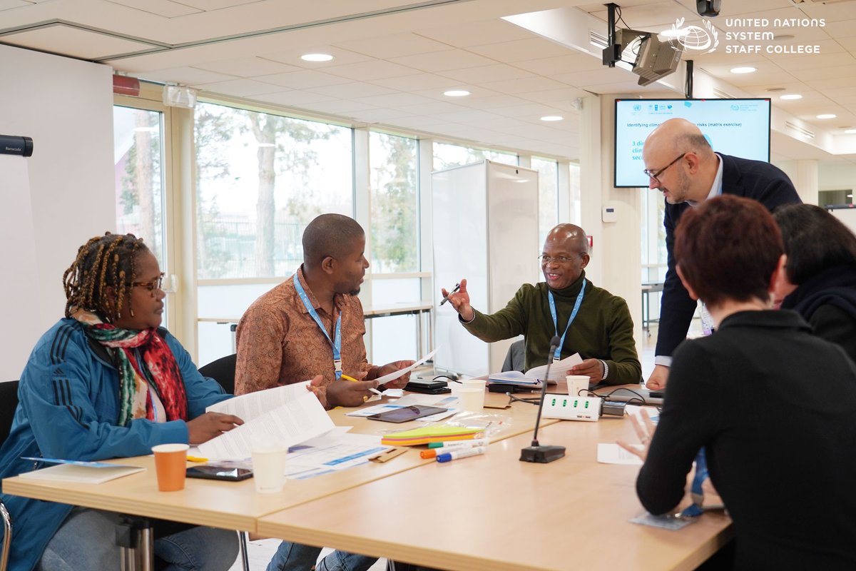 UNSSC's tweet photo. A Climate, Peace and Security Programming Training is taking place this week on our Turin campus! 🇮🇹📸
The training will help strengthen & reinforce the design & implementation of projects around #climatepeaceandsecurity.
@UNPeacebuilding @adelphi_berlin @dfatirl @UNDPPA https://t.co/KKM2tDcKGy