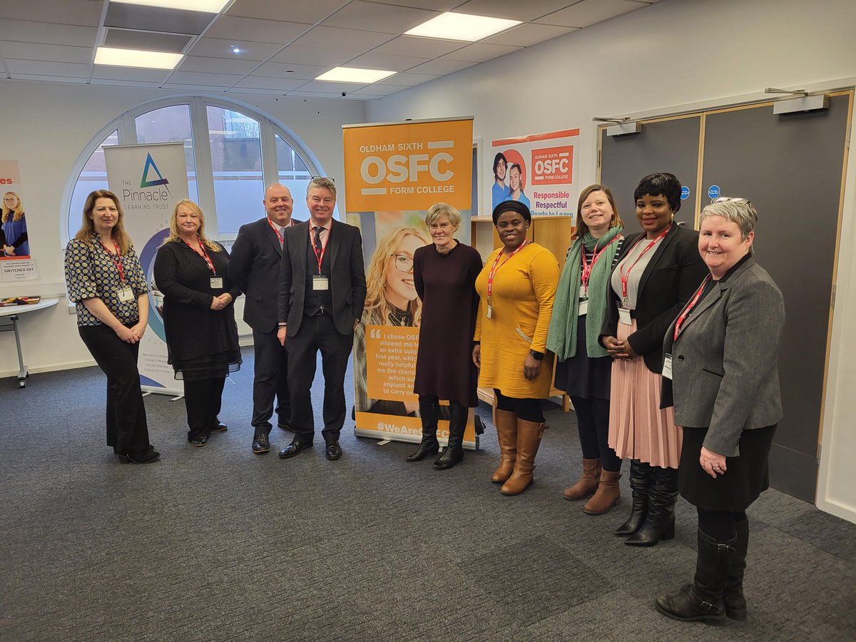 OldhamCouncil's tweet photo. Among the places the Deputy Mayor is visiting is @OSFC_Info 
During her time at the college she spoke with representatives  from some of the organisations and community groups who support survivors of domestic violence.
@WFCDP @SupportSawn https://t.co/8UGYcAXSK2