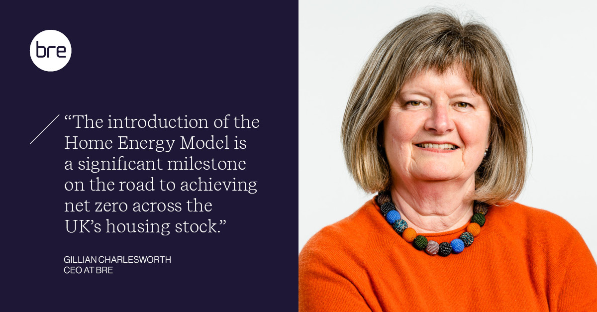 🔊"The introduction of the Home Energy Model is a significant milestone on the road to #netzero." - <a href="/charlesworthg/">Gillian Charlesworth</a>.

📄Respond to this consultation on the Home Energy Model, an update to the Standard Assessment Procedure which BRE has led development on:

bregroup.com/press-releases…