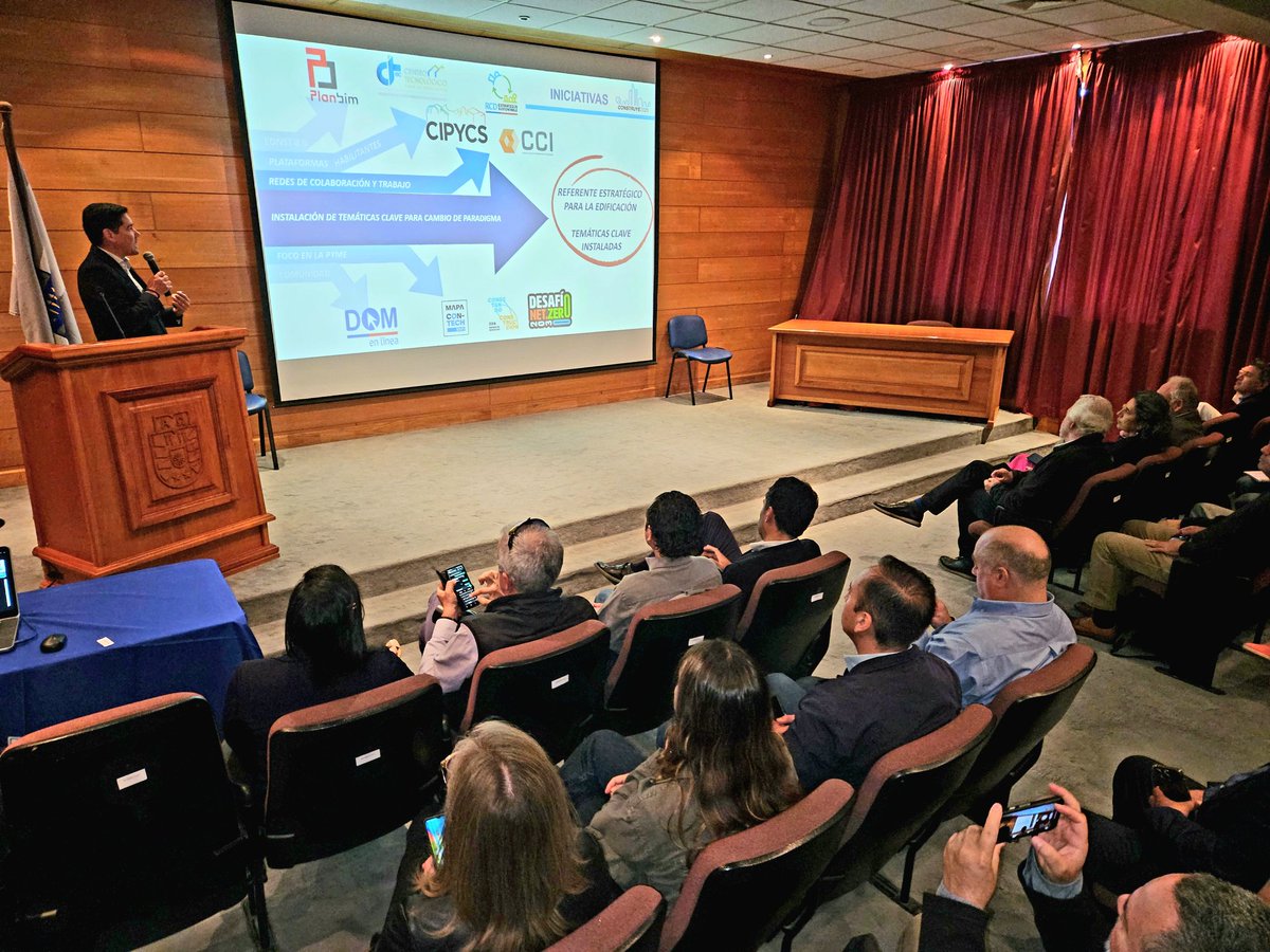 Farcodiubb's tweet photo. #AHORA. Se desarrolla Seminario Internacional:  “Construcción Aditiva, experiencias y oportunidades para Lationamerica”. Actividad en el Auditorio Hermann Gamm del Edificio Gantes de la @ubbchile https://t.co/2RT5Ba4pmu