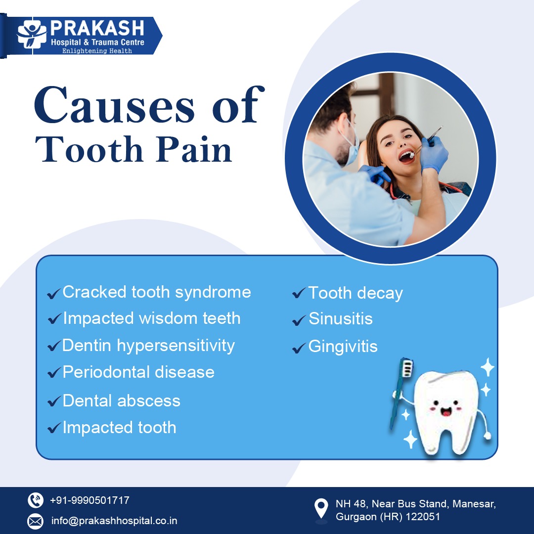 Protect your oral health with good oral hygiene practices (brushing and flossing), which can keep your teeth for a lifetime. 
#prakashhospital #ultrasound #healthcare #hospital #manesar #pharmacy #ctscan #surgery #emergency #doctors #nurse #surgeon #diagnosticlabs #24by7 #Advance