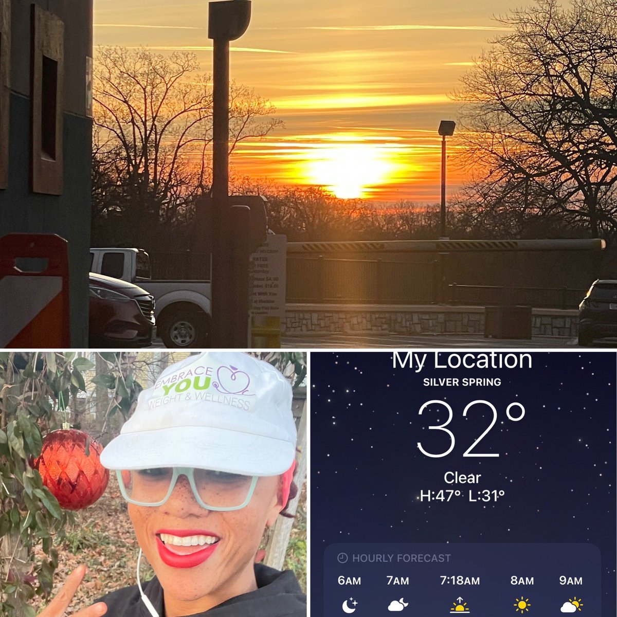 EmbraceYouMD's tweet photo. 💯Never thought I'd run outdoors in the cold 😳
Now I do &amp; write haiku 😅

Which do you like 1 or 2? 

1️⃣
I love to see the 
bright sunrise before my eyes.
Welcome to today. 

2️⃣
Chilly morning run;
Dark sky. Chasing the sunrise 
Before teary eyes. 

#runnerbliss #EmbraceYouMD https://t.co/akwjLMTS9G