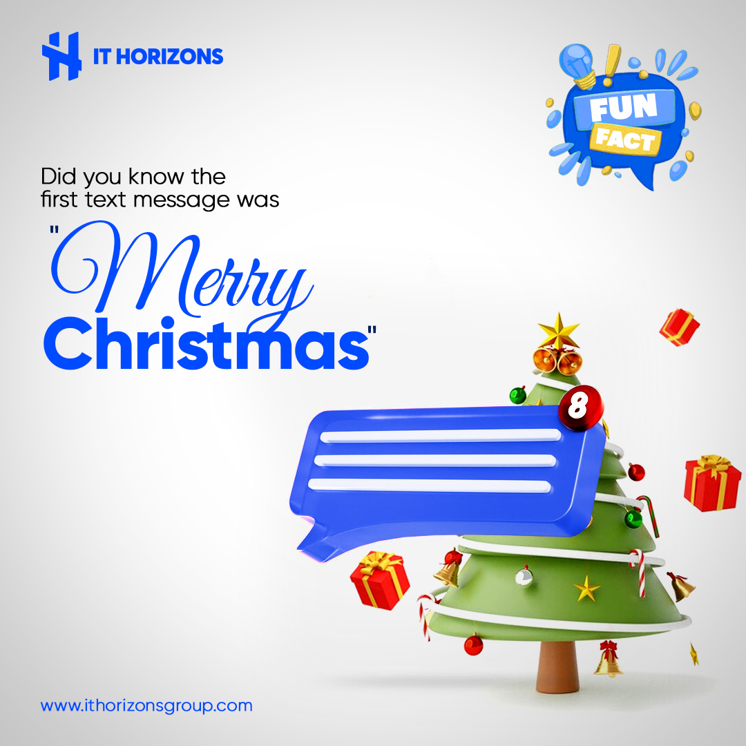 IT_Horizons's tweet image. In 1992, the world witnessed the first-ever text message. Engineer Neil Papworth sent a simple &quot;Merry Christmas&quot; from a computer to a mobile phone. Little did he know, this short festive greeting would spark a communication revolution!  #FirstTextMessage #TechHistory#ITHorizons
