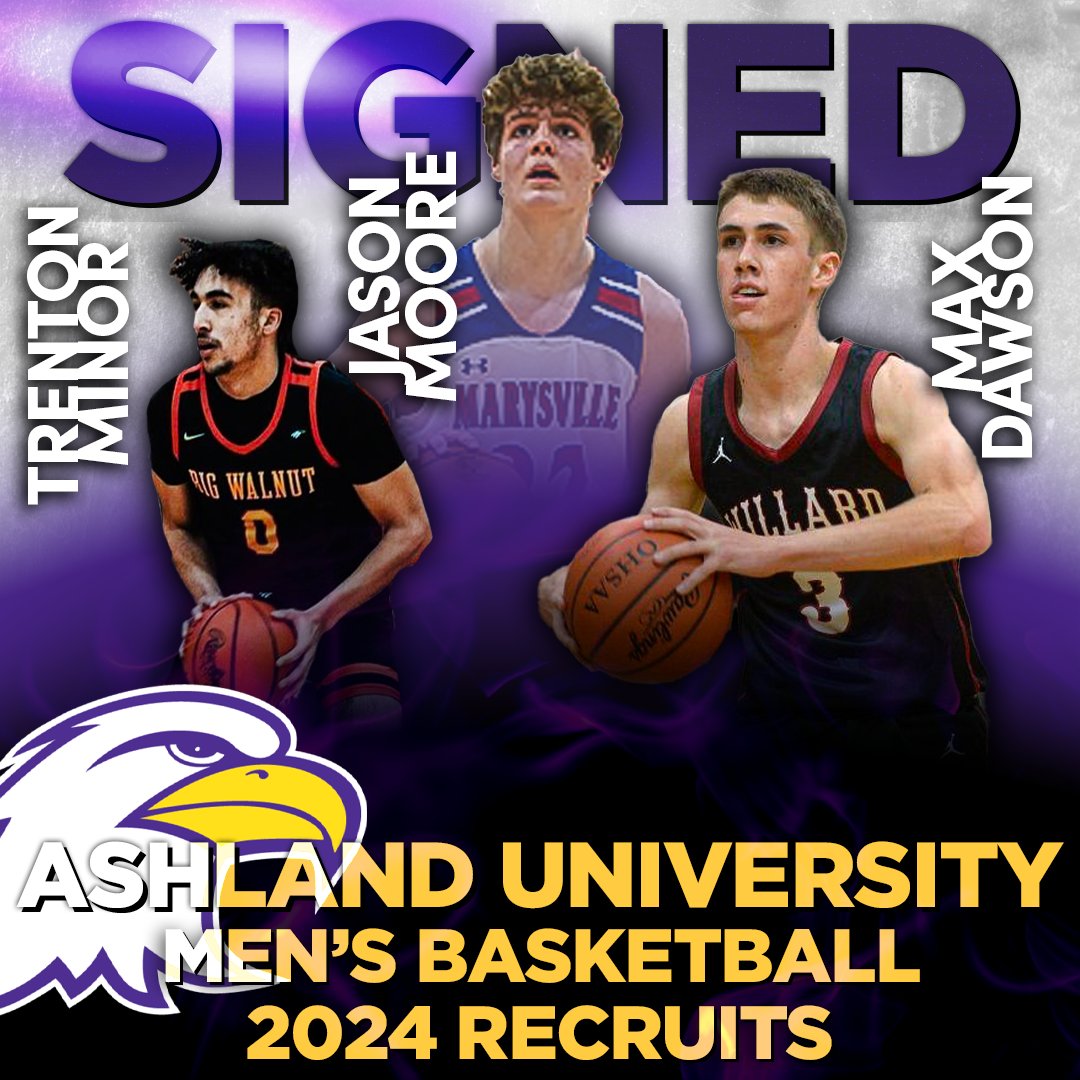 Men's basketball will welcome Trenton, Jason and Max to the program starting in 2024-25! 😤

📓 goashlandeagles.com/news/2023/12/1…