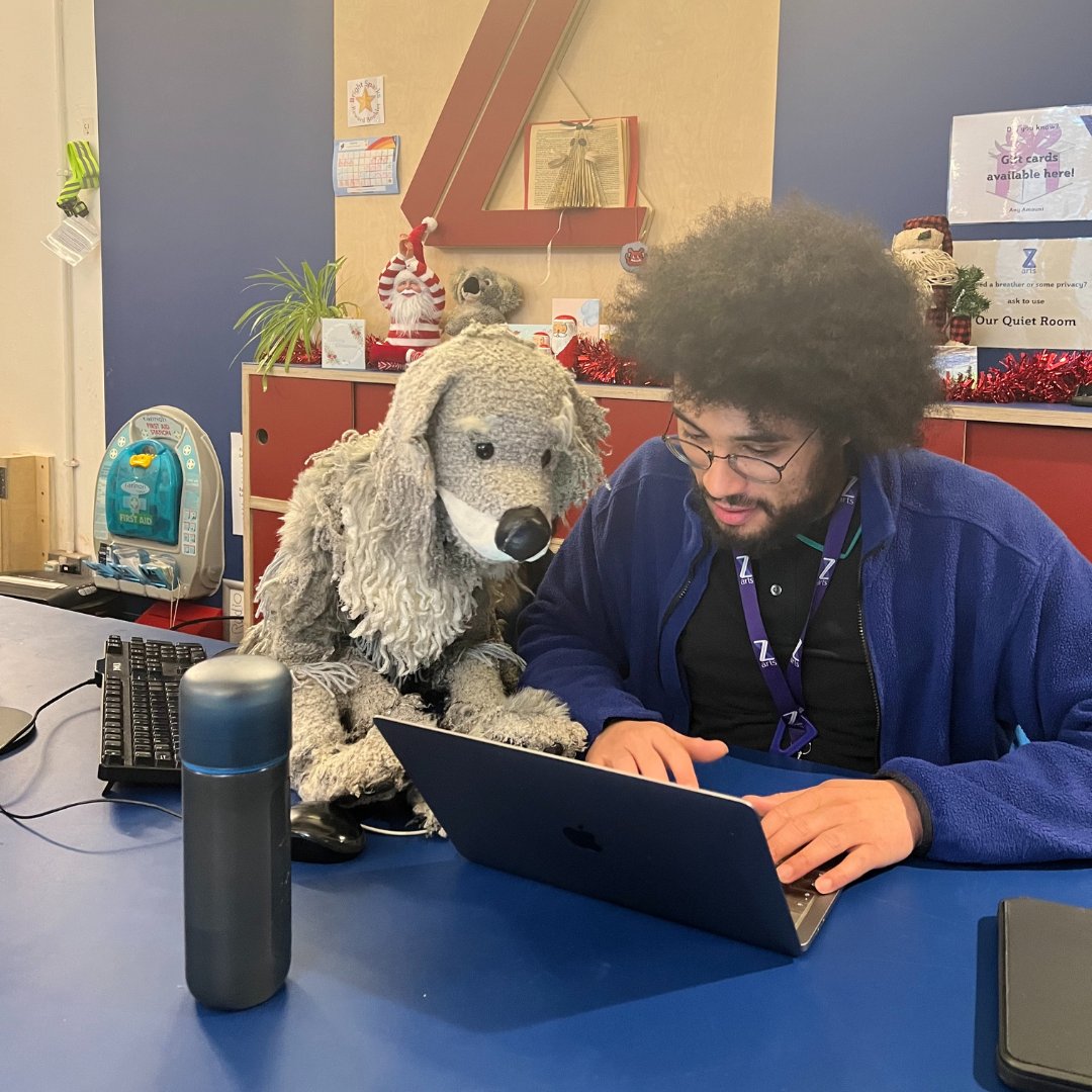 Marty has officially arrived in the building and is already causing havoc! ❄️✨