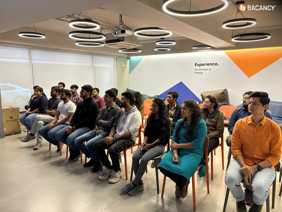 Our new Bacancyers engaged in vibrant discussions with our Director, sparking innovative ideas and paving the way for impactful initiatives. #CollaborationAtWork #BacancyCulture #InnovationJourney #workculture #BacancyTechnology #DedicatedToInnovation #GrowWithBacancy