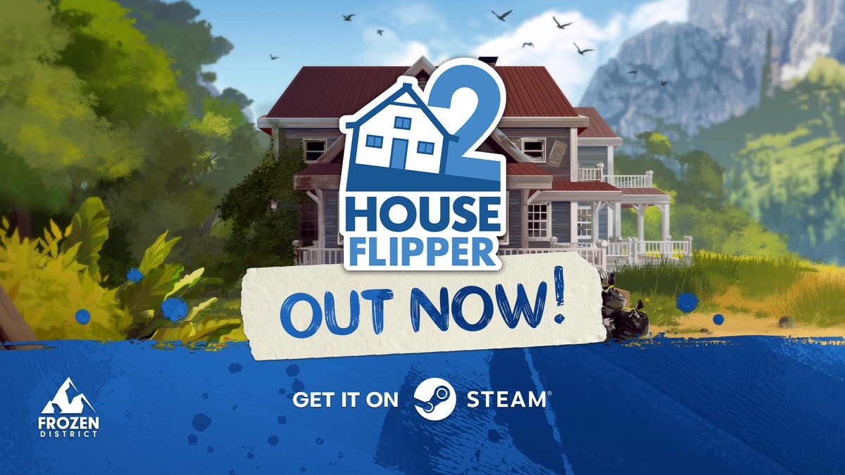 🥂 House Flipper 2 is OUT NOW on Steam! 🎉 store.steampowered.com/app/1190970/Ho… A new chapter for virtual House Flipping just opened up! 📖 Who's playing already? How do you like it? 👀