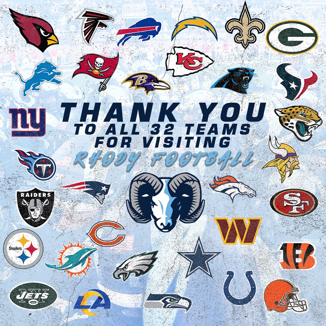 Looking forward to seeing more Rams earn professional opportunities. 🐏🏈 Thanks to all of the @NFL teams that visited Kingston this season. #3MoreFeet