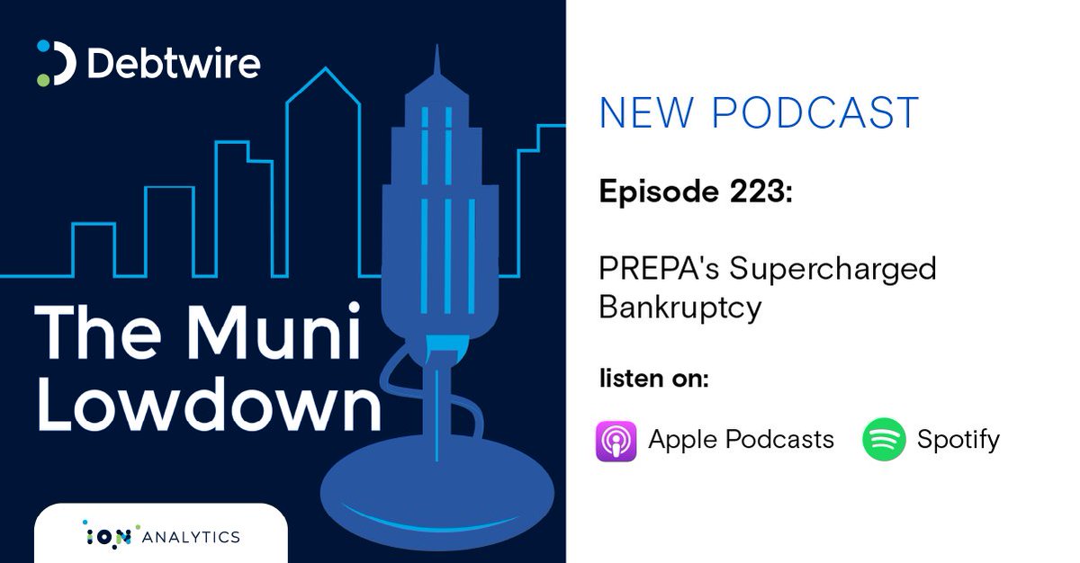 On the latest episode of the Debtwire Municipals Muni Lowdown podcast, Managing Editor Paul Greaves speaks with Simone Baribeau about recent developments with the Puerto Rico Electric Power Authority bankruptcy proceedings. on.iongroup.com/46YWcED #PREPA #restructuring