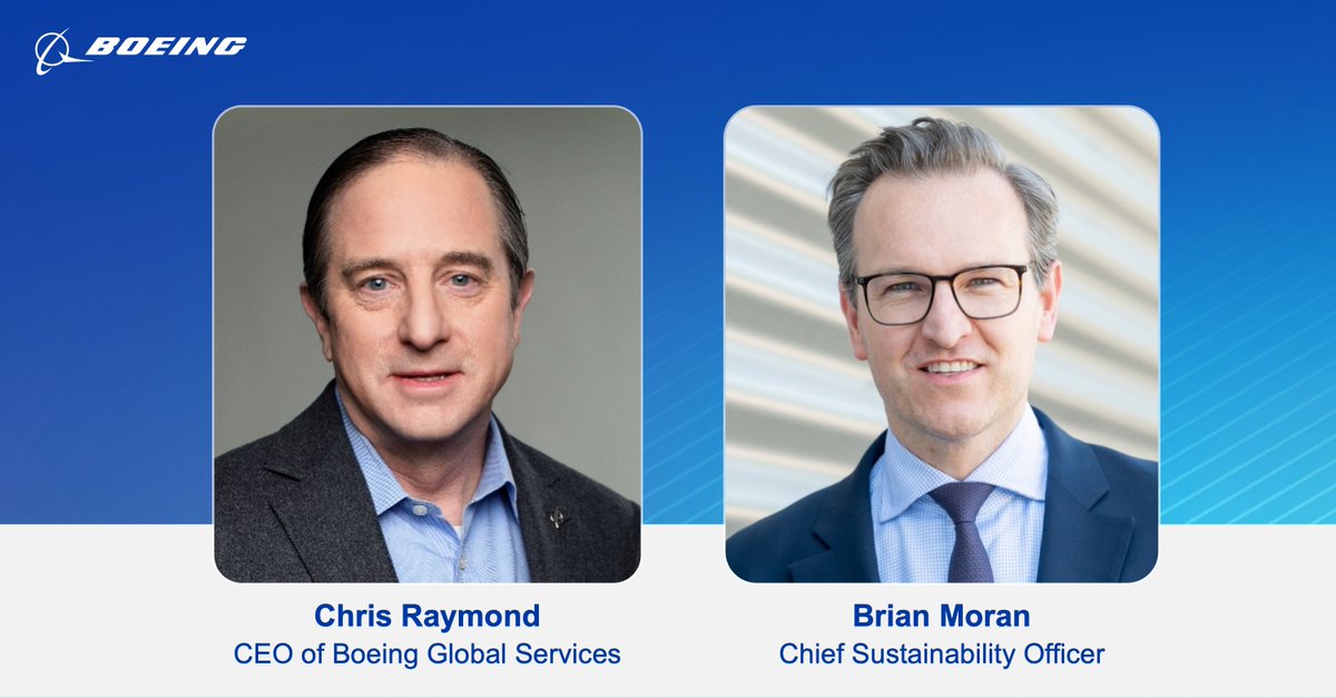 We’ve appointed Chris Raymond as CEO of Boeing Global Services, and Brian Moran as Boeing’s Chief Sustainability Officer. Get the details here: boeing.mediaroom.com/2023-12-14-Boe…