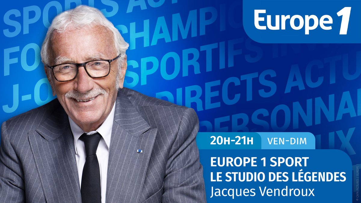 🔵[EUROPE 1 SPORT] 
RDV à 20h avec <a href="/jvendroux7/">Jacques Vendroux</a> sur <a href="/Europe1/">Europe 1</a> 

👉Sochaux avec <a href="/anissa_haddadi/">Anissa Haddadi</a>
👉Les derniers incidents dans le football avec <a href="/BorghiniE/">Borghini Eric</a> , membre du comex de la FFF

🎾Retour de Nadal avec Éric Deblicker

➡️Alain Giresse, Guy Roux et Christian Lopez