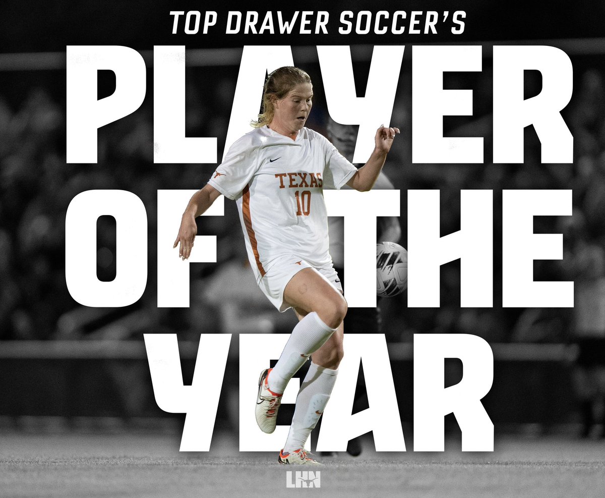 Lexi Missimo becomes the first @TexasSoccer player to earn Top Drawer Soccer’s Player of the Year accolade. 🤘🏾