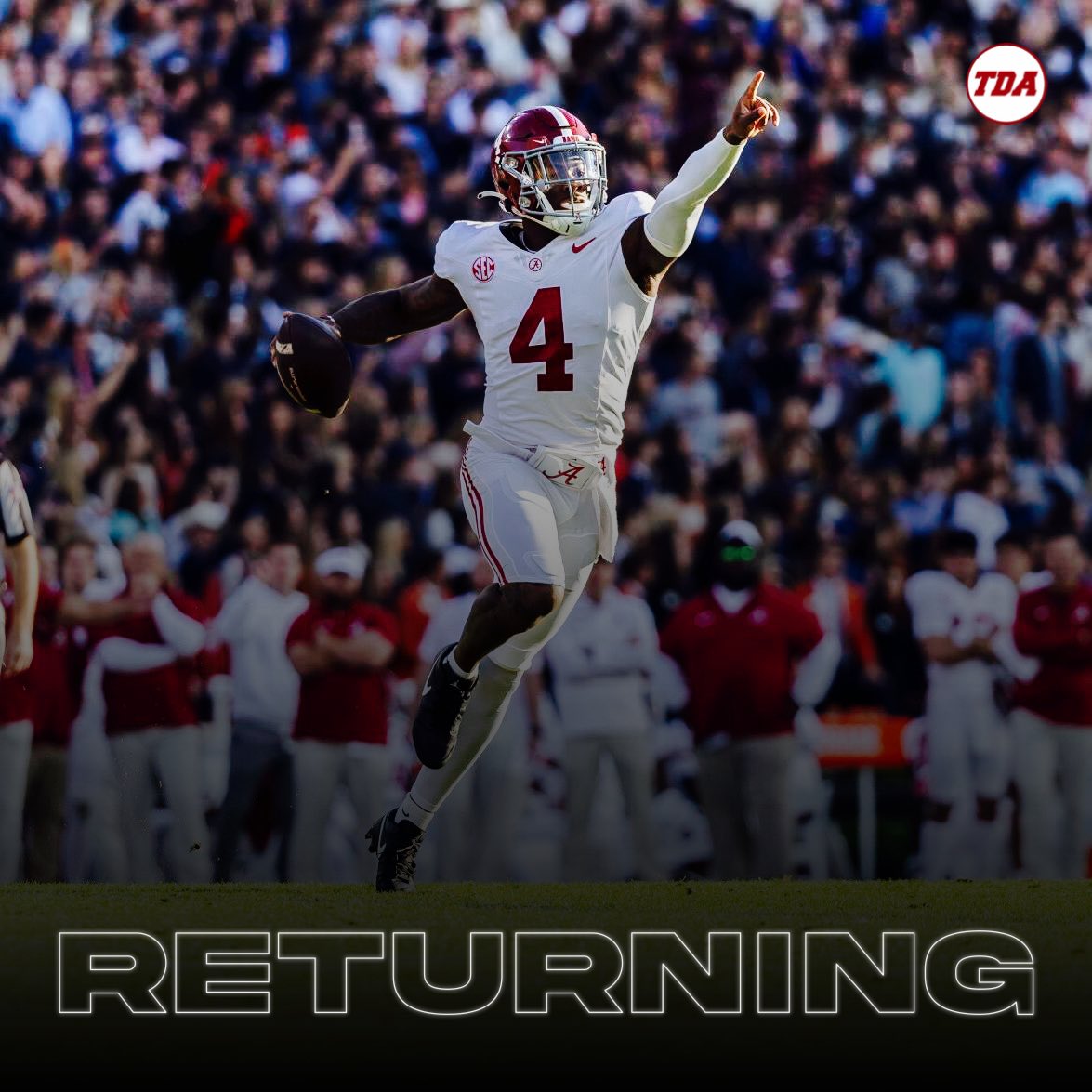 BREAKING: Jalen Miroe announced this morning on The Next Round Show that he will return to the University of Alabama for the 2024 season.