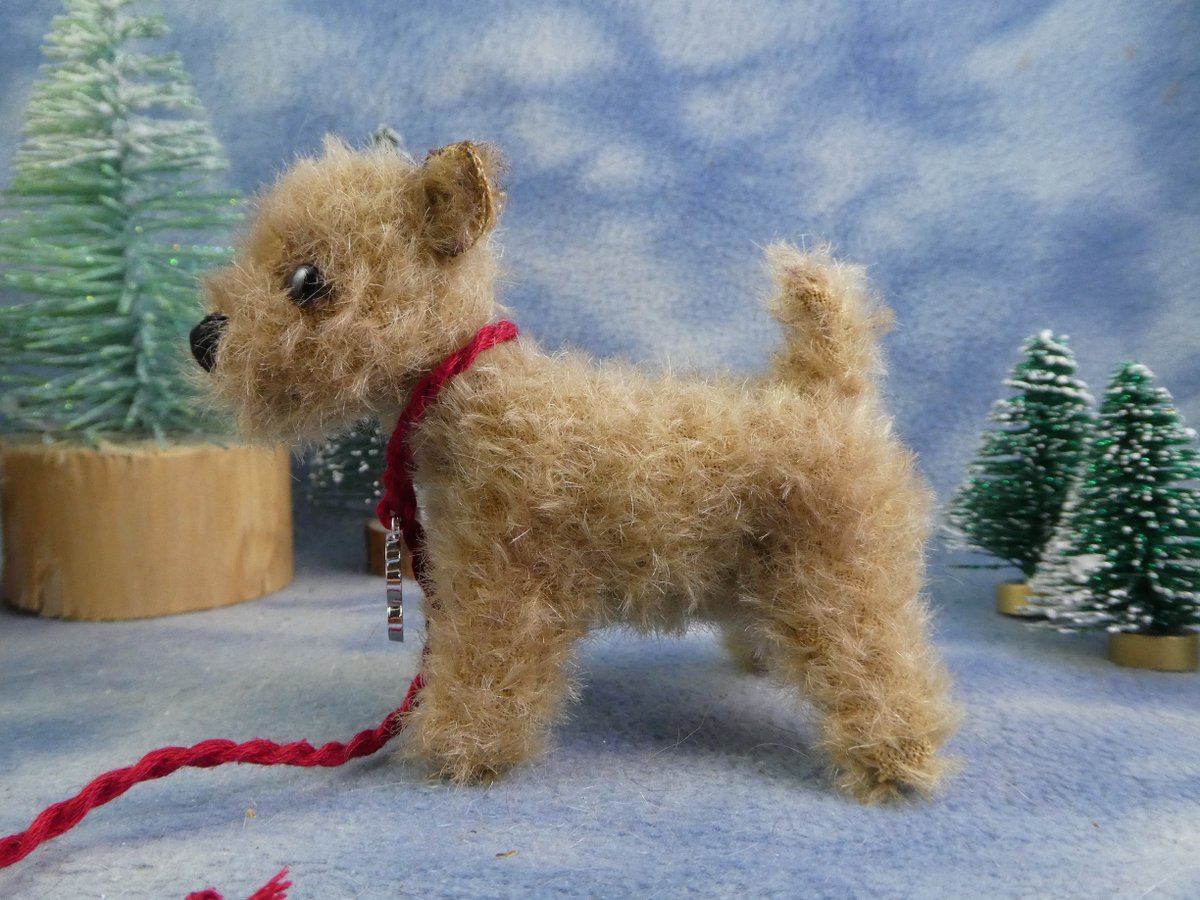 Miniature Cairn Terrier 'Duke' is ready for a new home! Tiny 3' One of a Kind Artist made dog with a jointed head #BramberBears #NotTooLate #ShopSmall #Handmade
BramberBears.com