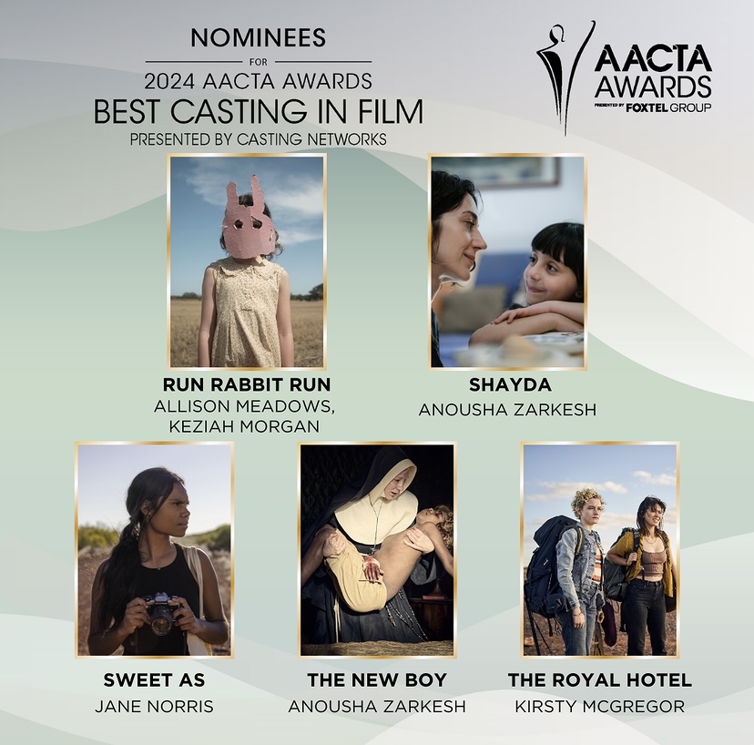 A massive congratulations to the RUN RABBIT RUN nominees at the @AACTA! Sarah Snook is nominated for the AACTA Award for Best Lead Actress in Film and Allison Meadows & Keziah Morgan are nominated for the AACTA Award for Best Casting in Film. Congrats to all involved!