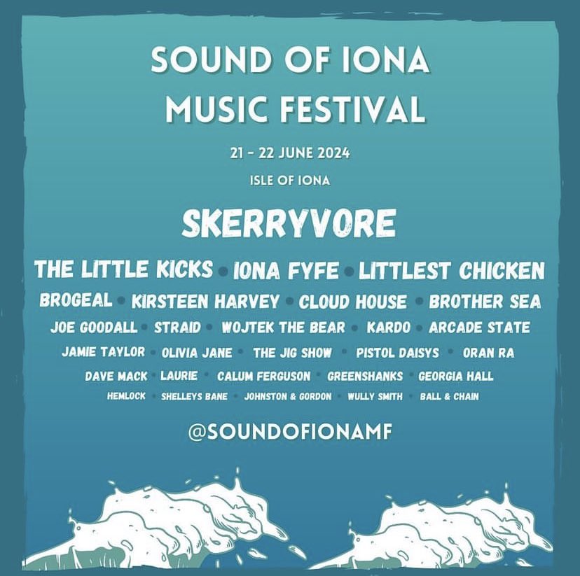 Kirsteen Harvey (@kirsteen_harvey) on Twitter photo Absolutely buzzing to be joining the amazing line up at <a href="/soundofionamf/">Sound of Iona Music Festival</a> 2024!! Majority of the tickets for this intimate festival are already gone so grab em quick - cannot wait to get over 🙂 🏴
eventbrite.co.uk/e/sound-of-ion… Absolutely buzzing to be joining the amazing line up at <a href="/soundofionamf/">Sound of Iona Music Festival</a> 2024!! Majority of the tickets for this intimate festival are already gone so grab em quick - cannot wait to get over 🙂 🏴
eventbrite.co.uk/e/sound-of-ion…