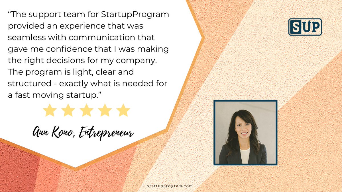 StartupProgram_'s tweet photo. Entrepreneur, Ann Kono, talks about why #StartUpProgram is perfectly designed to accommodate #startups. Request an online demo of the #SUPPlatform at https://t.co/a9sDKotLIV or by calling (424) 299-8900.
#Startup #Entrepreneur #VentureCapital #StartupResources https://t.co/JQNbA9baUb