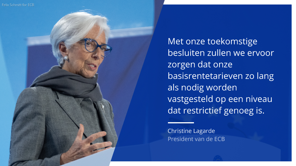 Nu is niet het moment om minder waakzaam te zijn voor inflatie. Onze toekomstige besluiten hangen af van binnenkomende economische data, zei president Christine @Lagarde nadat de Raad van Bestuur de rente ongewijzigd had gelaten. Bekijk de persconferentie youtube.com/watch?v=S-tbVR…