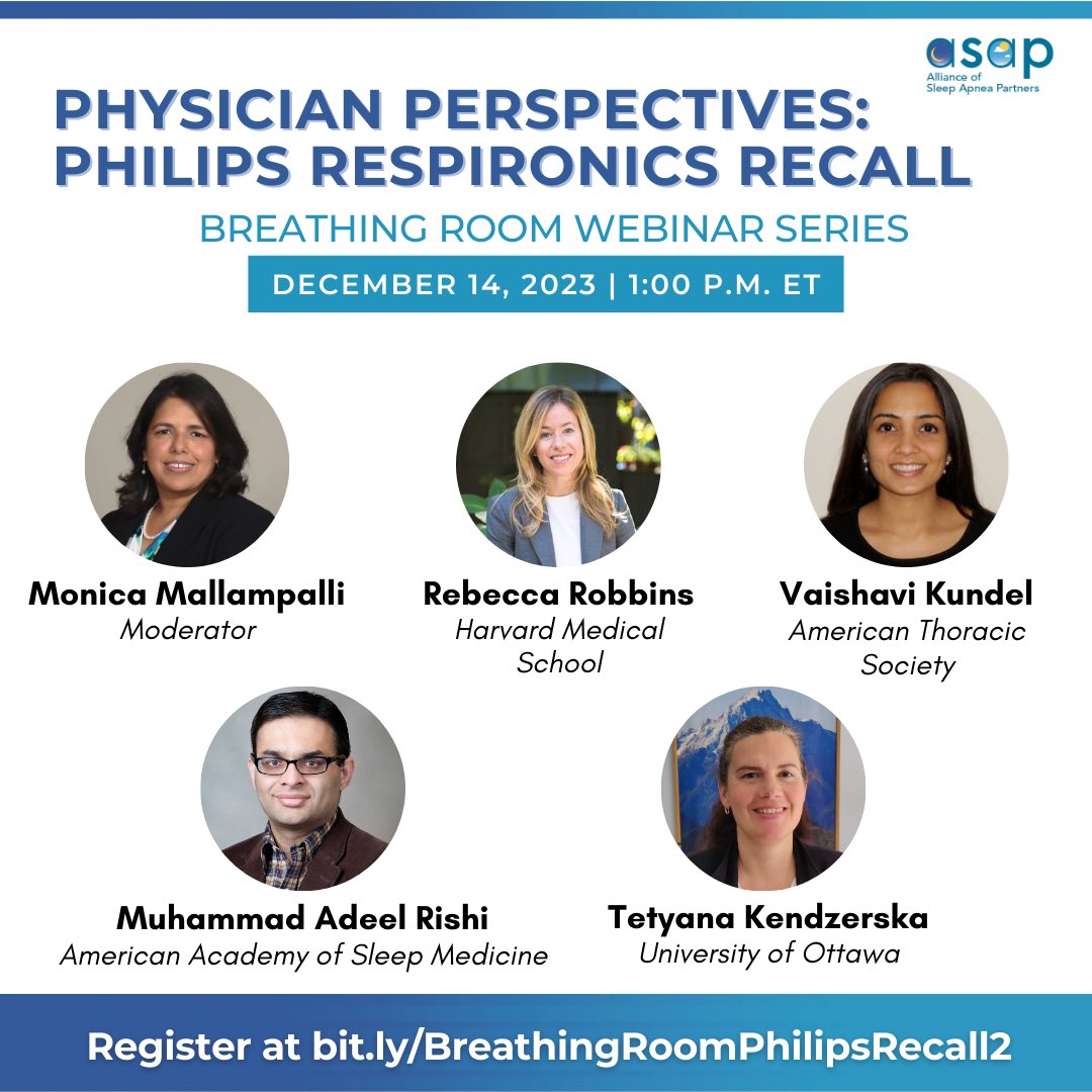 Going LIVE soon on this important topic with @OfApnea! Join in by clicking below #PhilipsCPAPRecall us06web.zoom.us/webinar/regist…