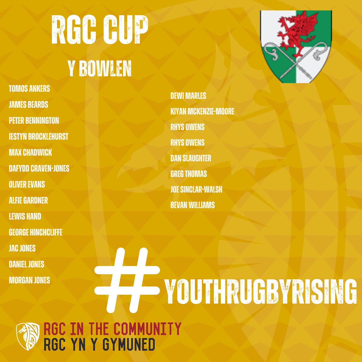 Cymuned RGC Community (@rgccymuned) on Twitter photo 🏆WREXHAM🏆
Carfan <a href="/wrexhamrfc/">Wrexham Rugby Club</a>
<a href="/wrexhamrfc/">Wrexham Rugby Club</a> Squad ❤️🏴🏉
#YouthRugbyRising 🏆WREXHAM🏆
Carfan <a href="/wrexhamrfc/">Wrexham Rugby Club</a>
<a href="/wrexhamrfc/">Wrexham Rugby Club</a> Squad ❤️🏴🏉
#YouthRugbyRising