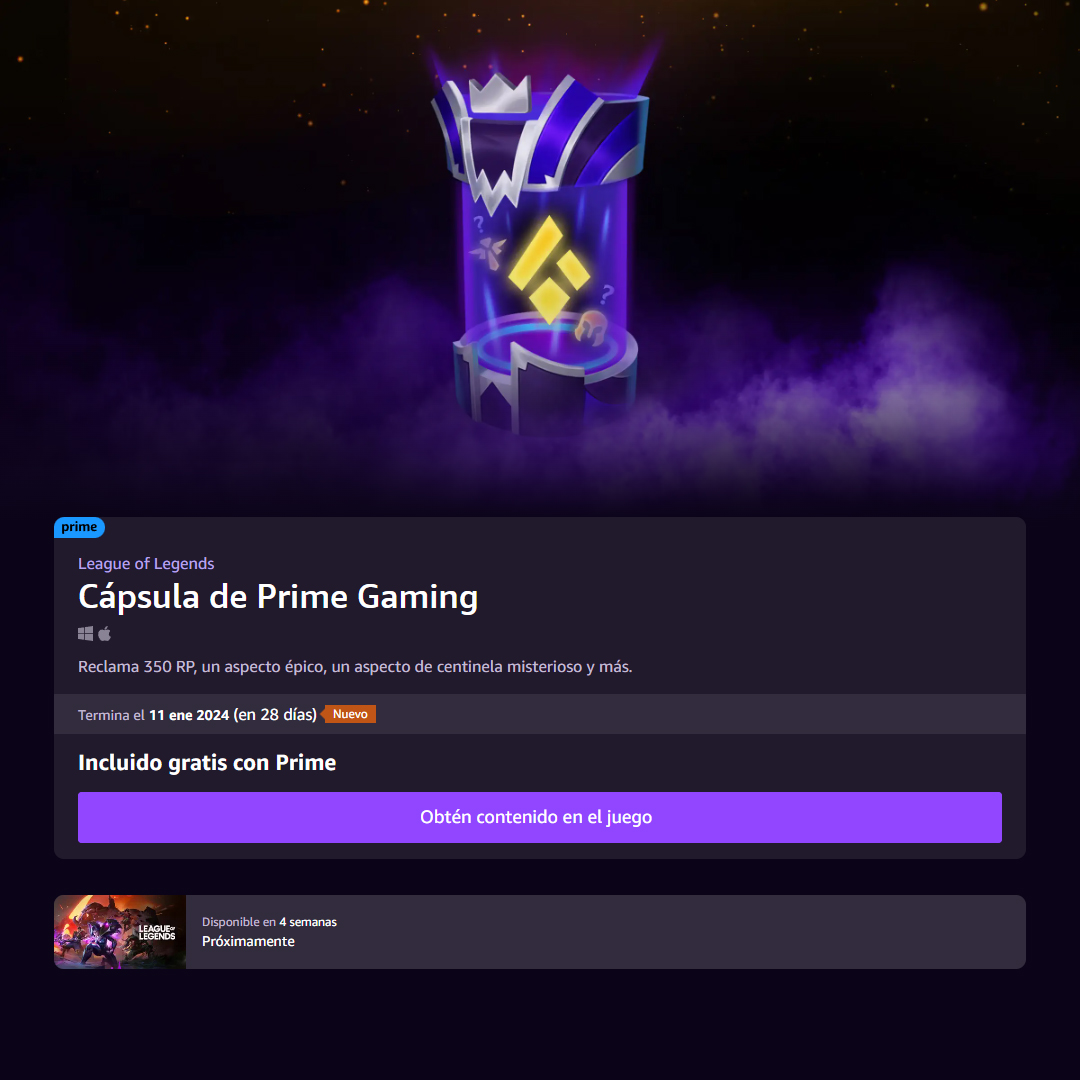 I love my SUPP on X: Próxima cápsula Prime Gaming. #Temporada2021  #Season2021 #LeagueOfLegends #LOL #PBE  / X