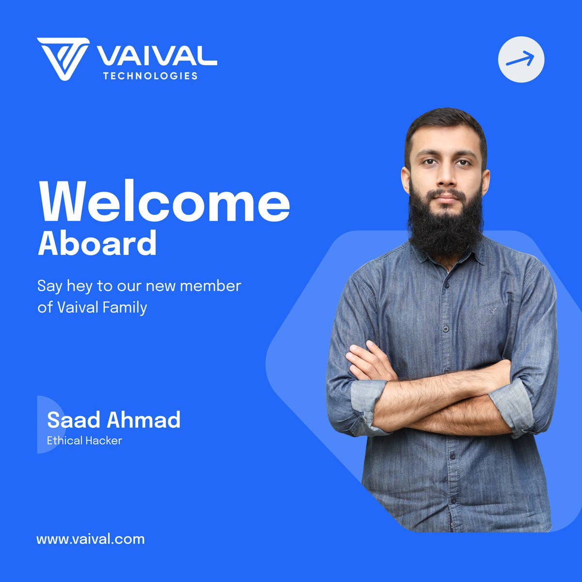 We're thrilled to welcome Saad Ahmad to the team as our newest Ethical Hacker! 💙

We're confident you'll find your time here both rewarding and challenging, filled with opportunities to push boundaries and excel in your field.

 #NewHiring #WelcomeAboard #EthicalHacker