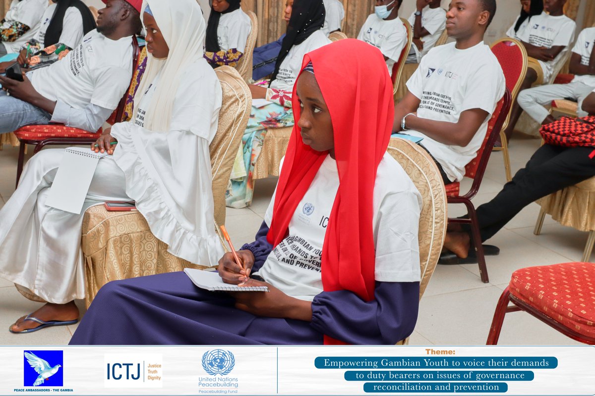 We kickstart a two days training of young people in LRR(Soma) on Empowering Gambian Youth to voice their demands to duty bearers on issues of governance, reconciliation and prevention.
With support from <a href="/theICTJ/">ICTJ</a> through <a href="/UNPeacebuilding/">United Nations Peacebuilding</a> ,
The training targets 50 young people.
