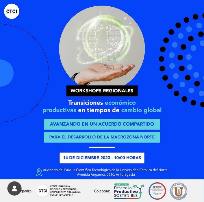 Ya comenzamos con nuestro tercer workshop regional sobre Transiciones económico-productivas en tiempos de cambio global 🌱 ahora en Antofagasta. 
Sigue la transmisión en vivo por nuestro canal de Youtube! youtube.com/live/JZCIezluk…