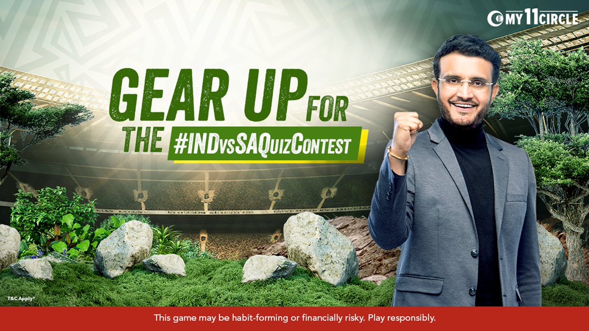 My11Circle's tweet image. The stage is set for another fun contest with #My11Circle! #INDvsSAQuizContest

#ContestAlert #SouravGanguly