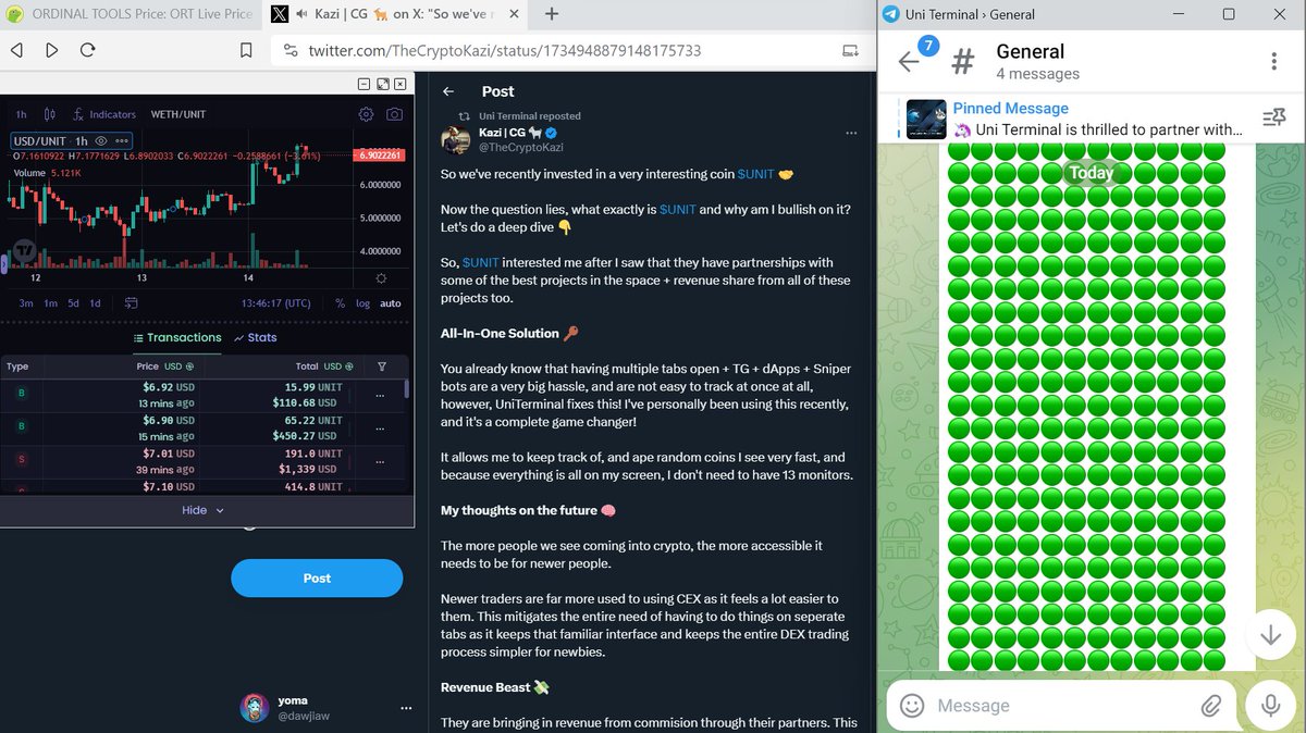 dawjiaw's tweet image. Today checking in on $unit on my terminal... #uniterminal #shareyoursetup @UniTerminalExt