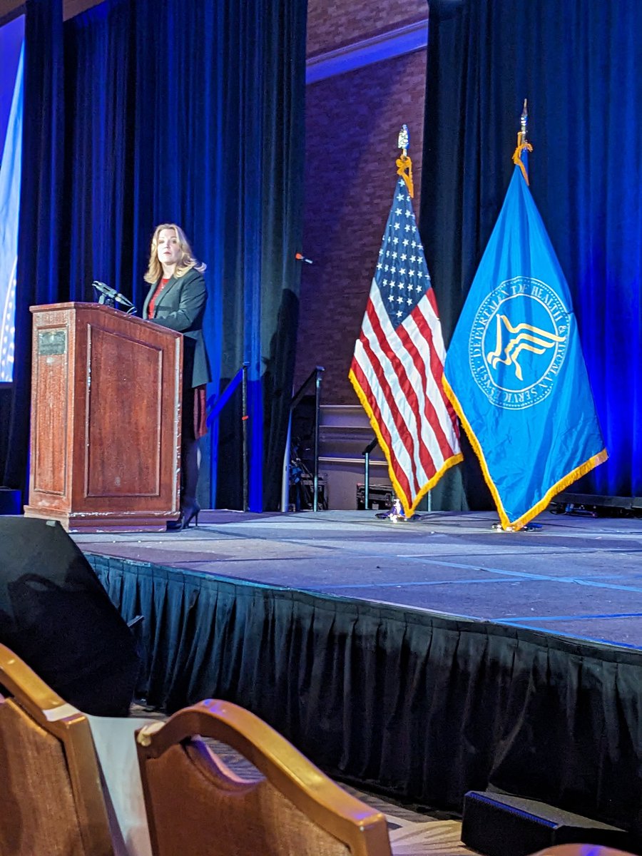 Front row for fellow midwesterner @HHSGov Deputy Secretary Andrea Palm opening address. Announced release of new data strategy today! #onc2023