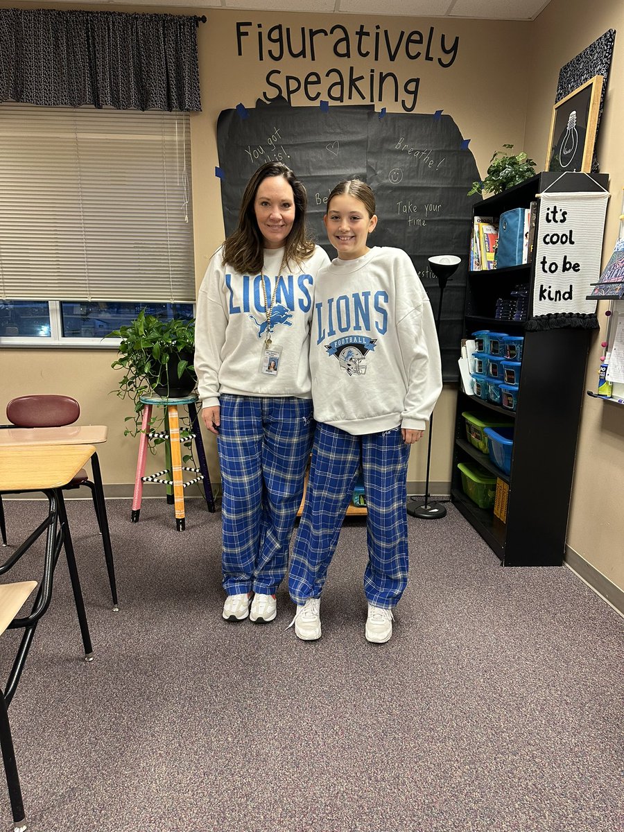 It doesn’t get better than twinning with your daughter on pajama day! #npspanthers