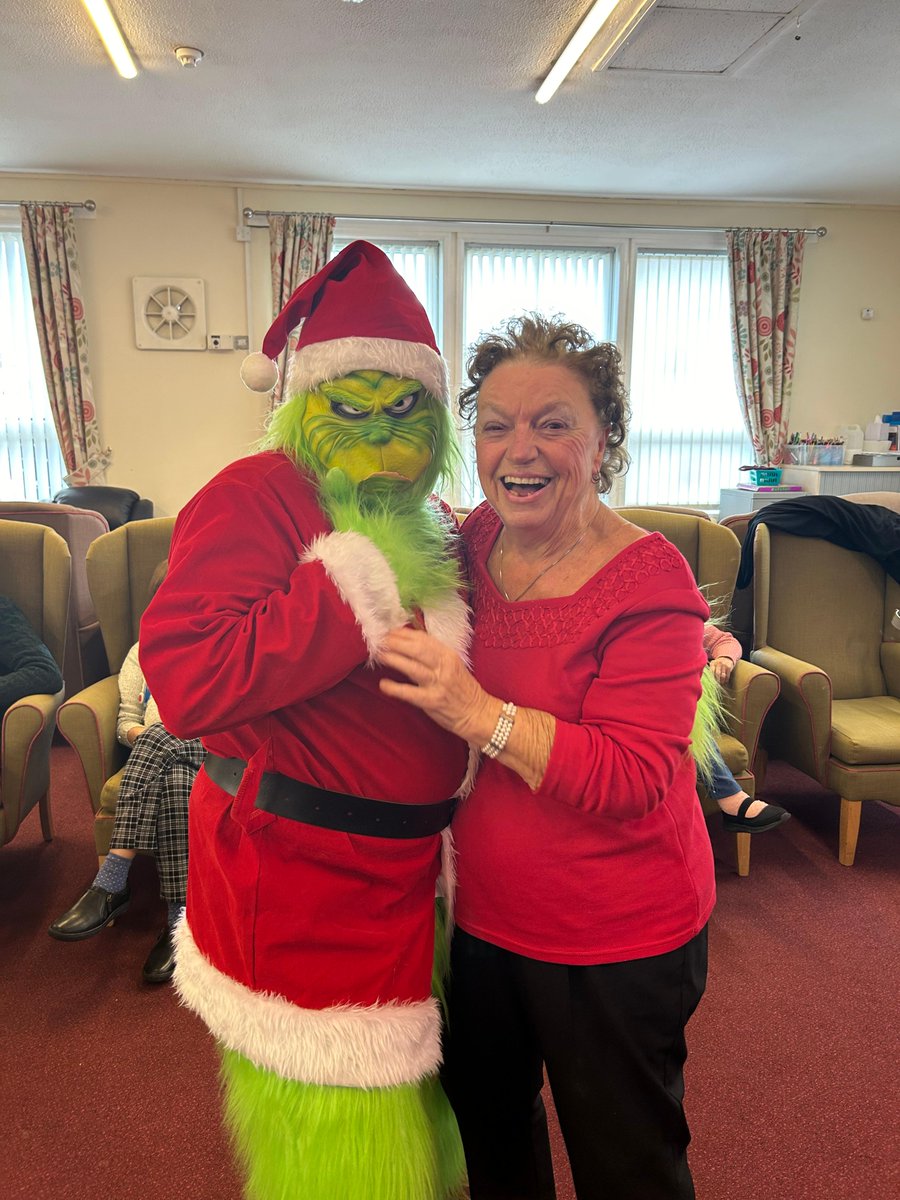 🎵 'You're a mean one, Mr Grinch!' 🎵 We had a visit from the Grinch at the Day Centre yesterday, will hugs all round from our clients! We hope he didn't pinch anything from under our tree! 🎄🎁 #daycentre #daycare #bridgewaterfamily