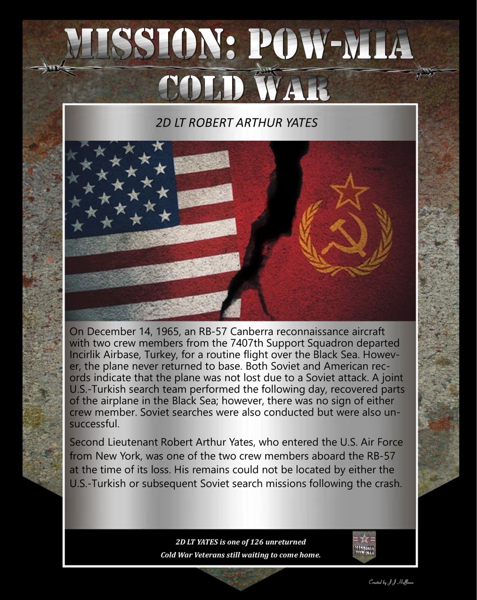 THE MEN ARE THE MISSION! COLD WAR
“We remember and honor our Unreturned Cold War Veterans still missing and unaccounted-for on Dec 14 #coldwar #coldwarhistory #powmiafamilies #dodpaa #grassroots #military #neverforget #history #veteran #Navy #Army #Marines #airforce #POWMIA