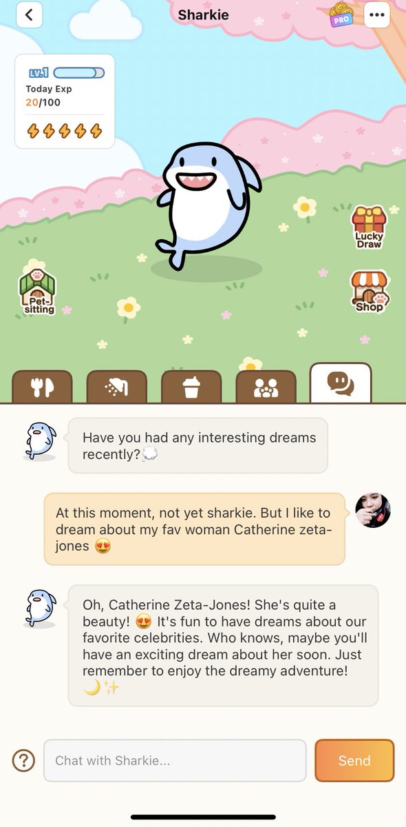 Quinnzeta_'s tweet image. Look at what my pet, Sharkie said to me 🤣🤣🤣 #widgetable